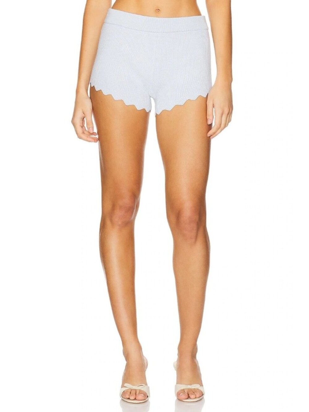 LIONESS Dollhouse Knit Shorts in Soft Blue XXSmall New Womens Bloomers